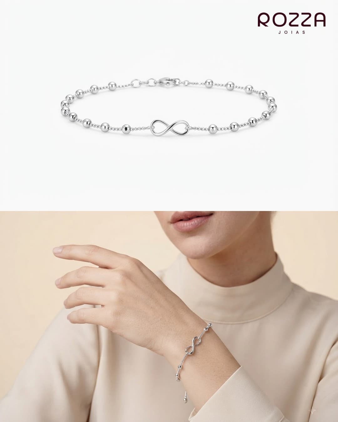 Pulseira Infinito Prata